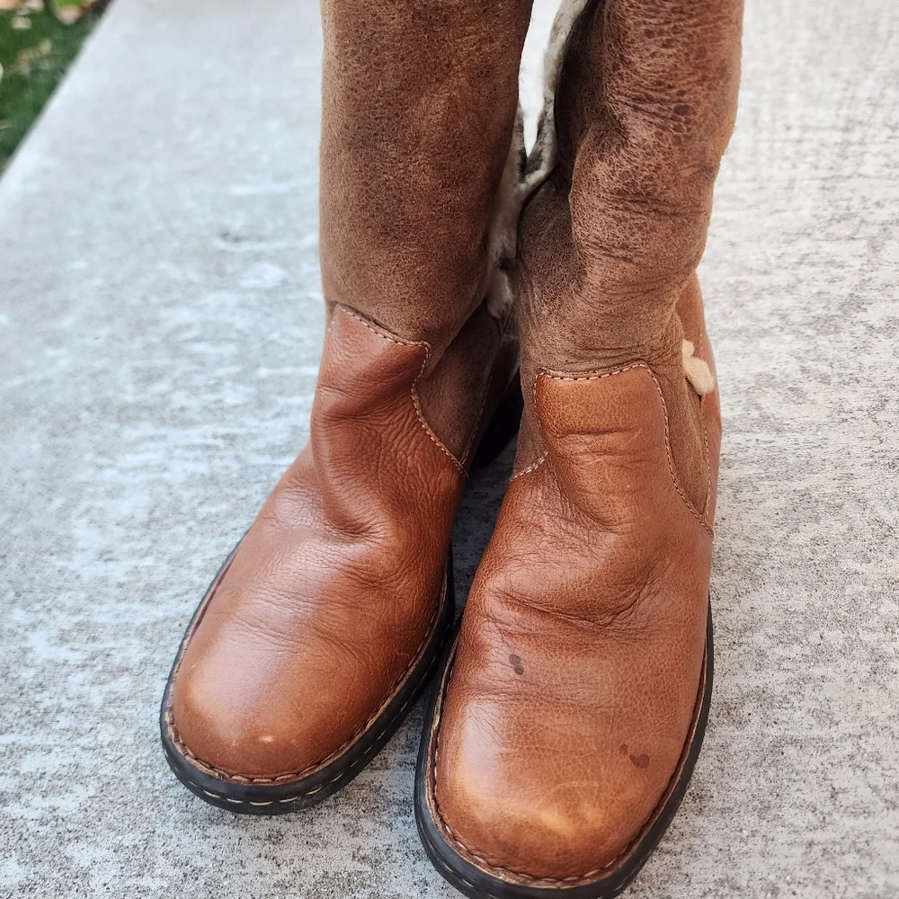 Brown Oakdale Tall Leather Over The Knee Searling Boho Boots, Sz 8‎